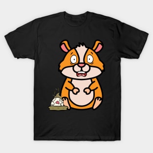 Funny hamster steps on a dirty diaper T-Shirt